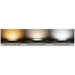Downlight LED Redondo 230mm Blanco 25W, Corte 190mm ideal Techos de Lamas